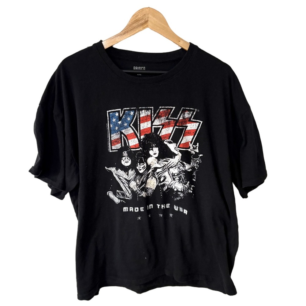 KISS Black Graphic Tee by Brisco